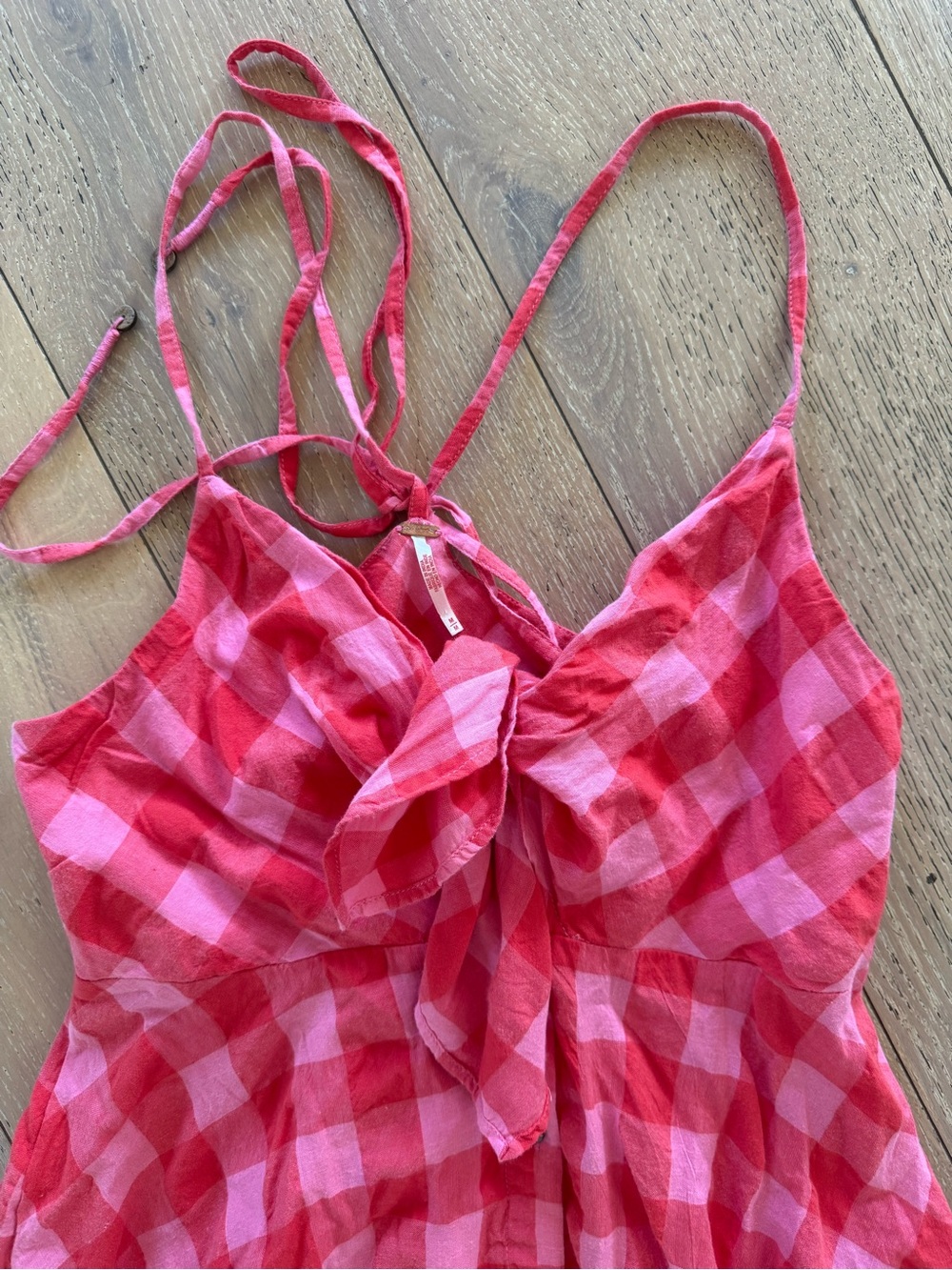 Free People Via Midi Dress Red Combo - Picture 4 of 6